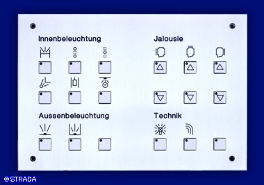 Bedientableau, Steuertableau, Schalttafel und Steuertafel Frontplatte V2a - UP-Tab. m. Kurzhubtaster