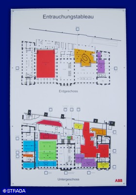 Brandmeldetableau, Entrauchungstableau - Entrauchungstab. 11-farbig