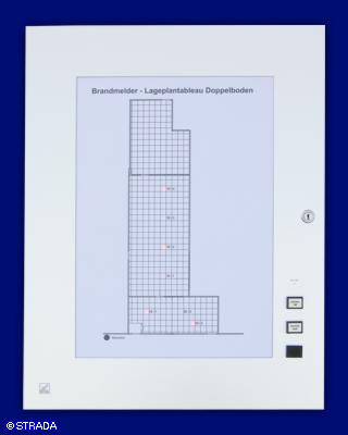 Brandmeldetableau, Entrauchungstableau - UP mit austauschb. Grundri&szlig;