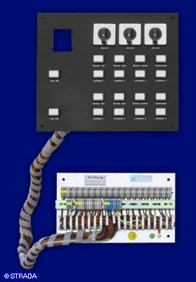 Bedientableau und Steuertableau Frontplatte Alu sonstiger Druck - Steuertableau schwarz