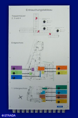 Brandmeldetableau, Entrauchungstableau - AP-Anzeige / Entrauchung