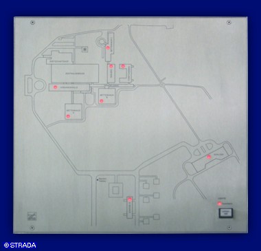 Lageplantableaus, Leuchtschaltbild, Anzeigetableau, Meldetableau, Lageplantableau und Blindschaltbild Frontplatte V2a - V2a-Lageplantableau