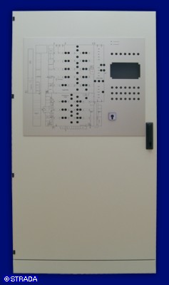 Lageplantableaus, Leuchtschaltbild, Anzeigetableau, Meldetableau, Lageplantableau und Blindschaltbild Frontplatte Alu - Lageplantableau im Standschrank