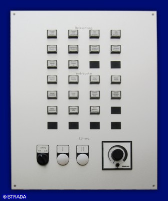 Bedientableau und Steuertableau Frontplatte Alu sonstiger Druck - Steuertableau f&uuml;r Flieseneinbau