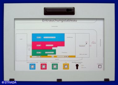 Brandmeldetableau, Entrauchungstableau - Entrauchungstableau im AP-Geh&auml;use
