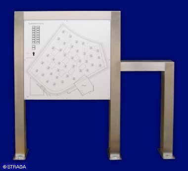 Lageplantableaus, Leuchtschaltbild, Anzeigetableau, Meldetableau, Lageplantableau und Blindschaltbild Frontplatte V2a - V2a-AP-Lageplantableau