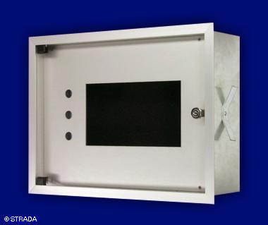 Geh�use und Frontplatten - Alu - UP-Tableau<BR>mit Alu-Rahmen<BR>und Sichtt&uuml;re