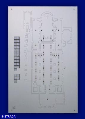 Kirchentableaus - Montage UP-Geh�use - Steuertableau<BR>mit Kurzhubtaster