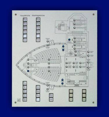 Kirchentableaus - Montage UP-Geh�use - Kirchentableau EIB