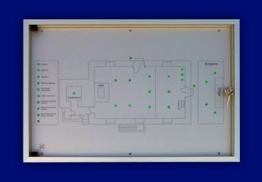 Kirchentableaus - Montage UP-Geh�use - EIB-Lageplan