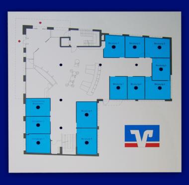 Geh�use und Frontplatten - Alu - Alu-Lageplantableau<BR>UP, 5-farbig