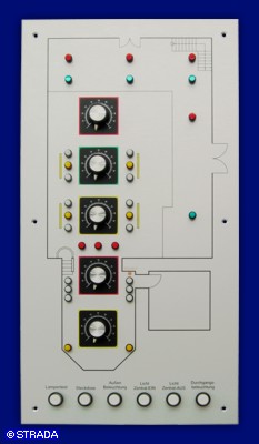 Kirchentableaus - Montage UP-Geh�use - UP-Lageplantableau<BR>7-farbig
